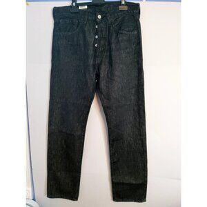 New Levi's 501 Original Fit Jeans Mens 30x30 Black Button Fly Academia Workwear￼